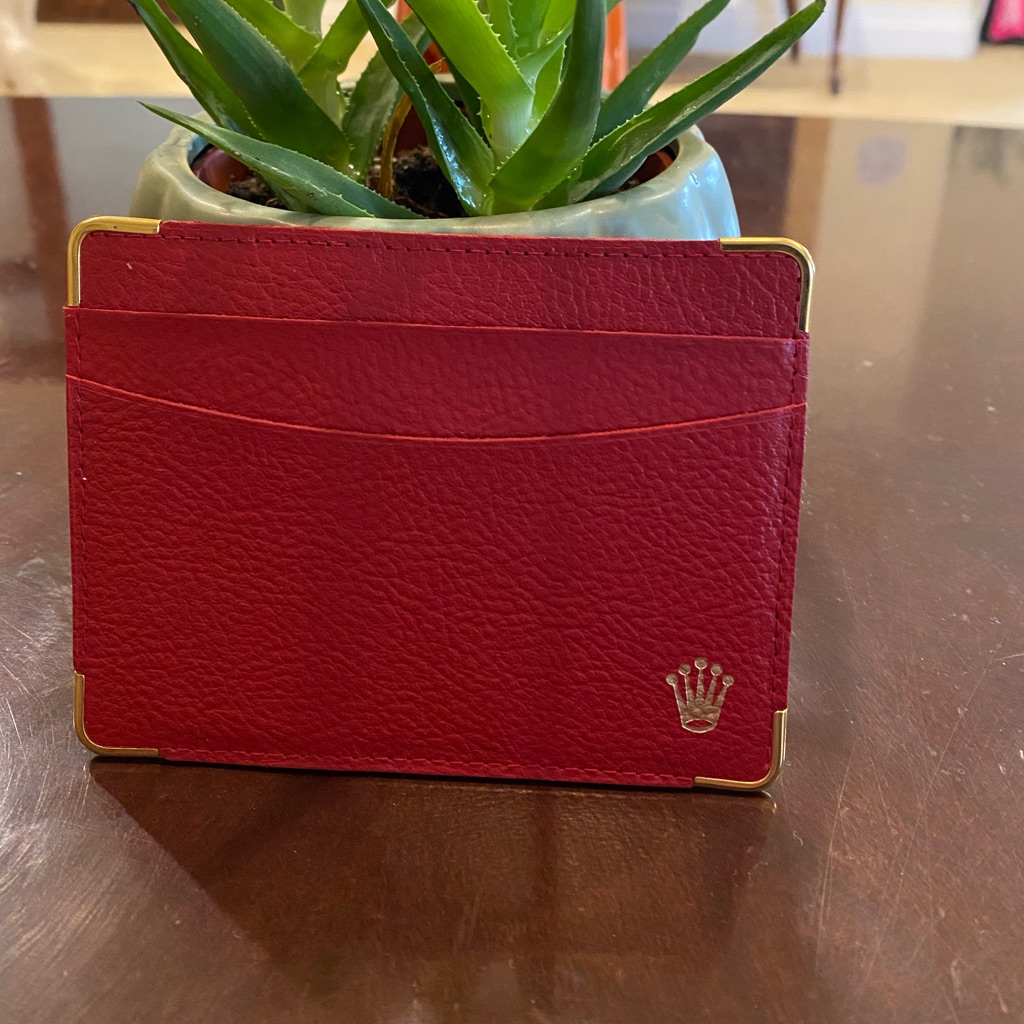 Red Rolex Card Holder
